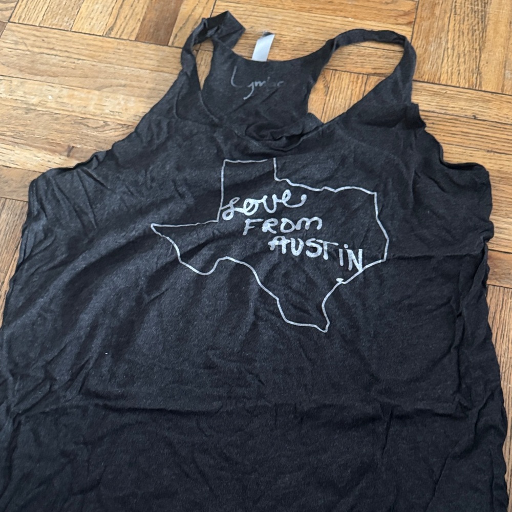 Next level “love from Austin” gray tank size xl